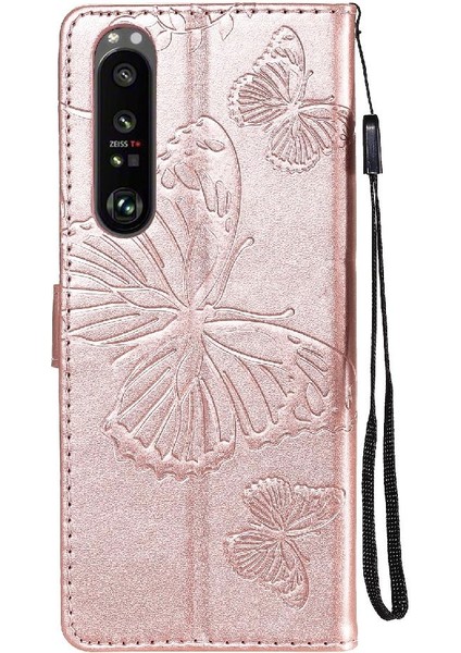 Kart Yuvası Standı ile Sony Xperia 1 Iii Için Flip Case Pu Deri Manyetik (Yurt Dışından)