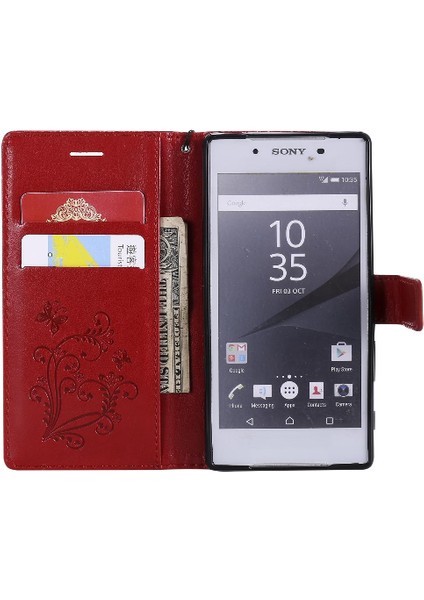 Sony Xperia Z5 Flip Kickstand Manyetik Kapak Için Flip Case Kart Yuvası ile (Yurt Dışından) indirimleri