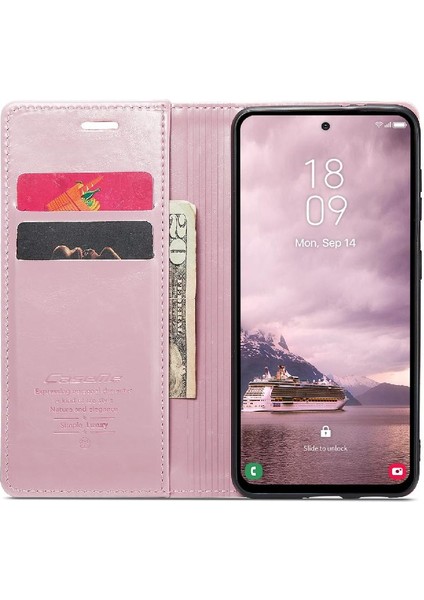 Samsung Galaxy Flip 5g Için Flip Case Çılgın At Pu Deri Retro Cüzdan (Yurt Dışından)