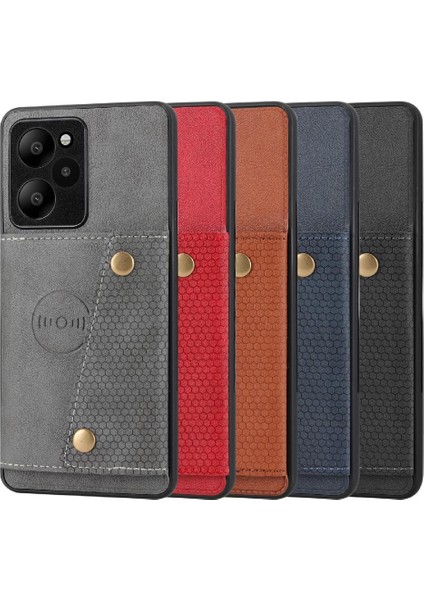 Cüzdan Kılıf Xiaomi Poco X5 Pro Kickstand Cüzdan Kılıf Buit Demir Kart (Yurt Dışından)