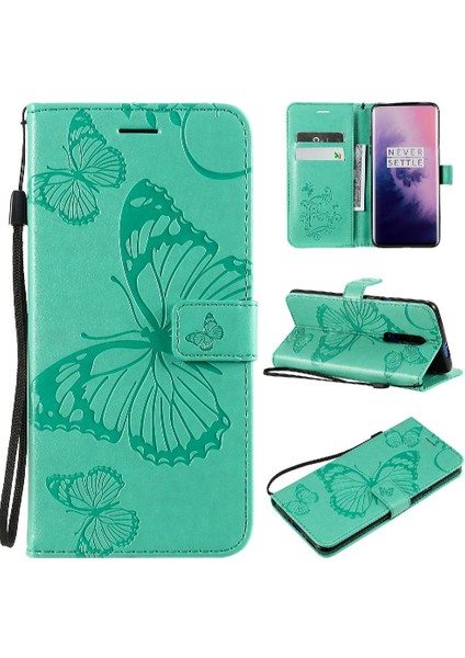Kart Yuvası Standı ile Oneplus 7 Pro Için Flip Case Pu Deri Flip Kickstand (Yurt Dışından)