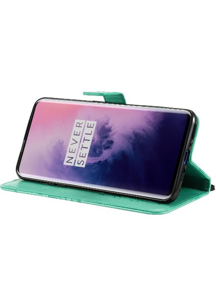Kart Yuvası Standı ile Oneplus 7 Pro Için Flip Case Pu Deri Flip Kickstand (Yurt Dışından)