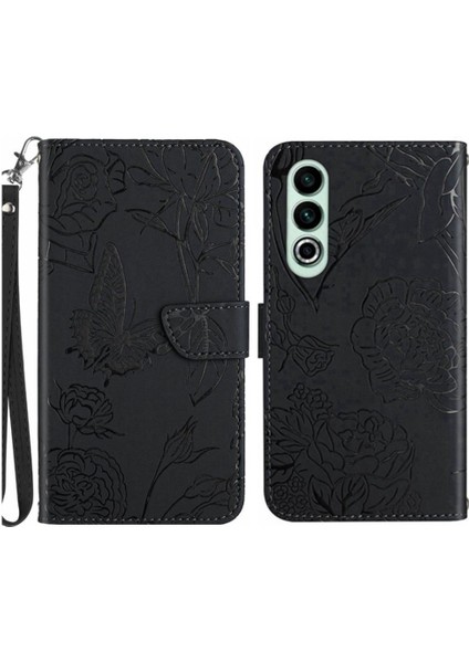 Oneplus Nord Ce4 Için Flip Case Darbeye Deri Kılıf Anti-Damla Çiçekler (Yurt Dışından)