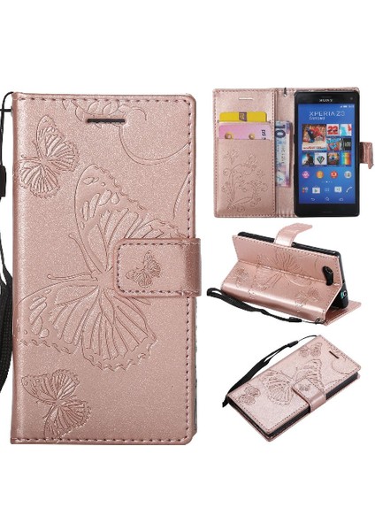 YH Mall Sony Xperia Z3 Mini Pu Deri Darbeye Kapak Için Flip Case Manyetik (Yurt Dışından)