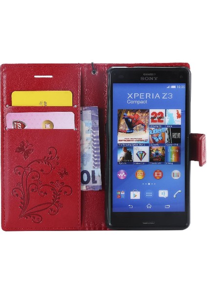 YH Mall Sony Xperia Z3 Mini Pu Deri Darbeye Kapak Için Flip Case Manyetik (Yurt Dışından)