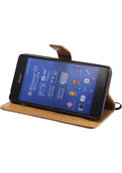 YH Mall Sony Xperia Z3 Için Flip Case Kart Yuvası Standı ile Manyetik Kapak Pu Flip (Yurt Dışından)