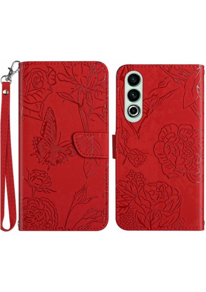 YH Mall Oneplus Nord Ce4 Için Flip Case Darbeye Deri Kılıf Anti-Damla Çiçekler (Yurt Dışından)