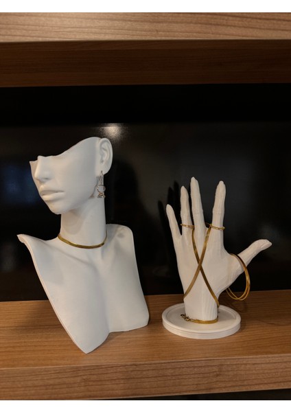 Dekoratif Takı Mankeni Teşhir Standı 25 cm Orta Boy 2li Set fiyatları