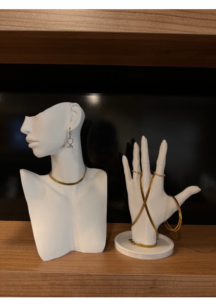 Dekoratif Takı Mankeni Teşhir Standı 25 cm Orta Boy 2li Set modelleri
