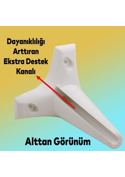 Mobilya Ayağı 12'li Set Robot Süpürge Için Koltuk Kanepe Yükseltici Destek 15 cm Beyaz Baza Ayak