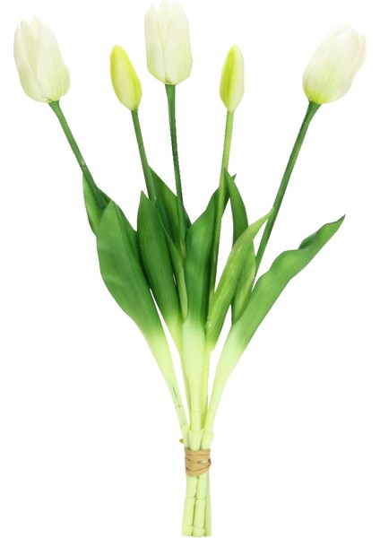 Yapay Islak Lale Beyaz 43 cm