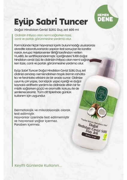 Doğal Hindistan Cevizi Sütlü Duş Jeli 600 ml ve Rosıe fiyatları