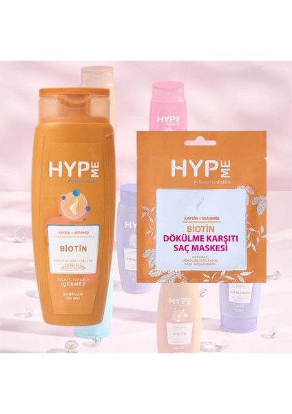 Hyp Me Biotin Şampuan 350 ml - Saç Maskesi 50 ml 2li Set