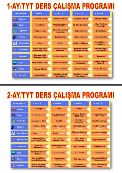 TYT 2024 Planlı Ders Çalışma Defteri