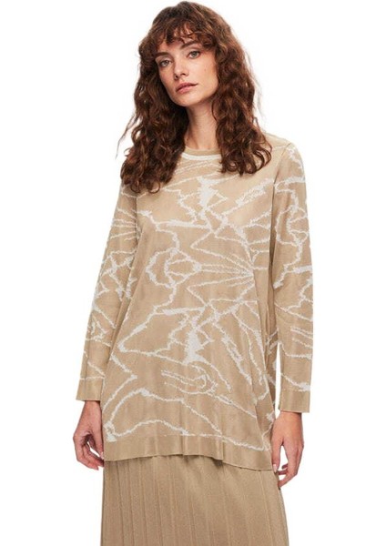Bej Desenli Şık Tunik fiyatları