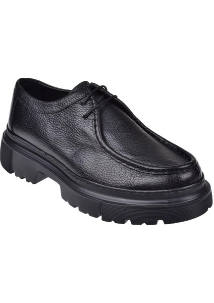 Hakiki Deri Kalın Taban Erkek Ayakkabı AY-82 SİYAH