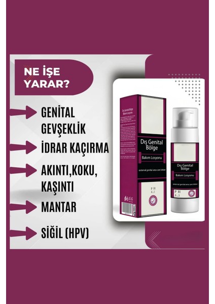 Genital Bölge Daraltma Losyon Genital Genişlik Idrar Kaçırma Koku Mantar Kremi