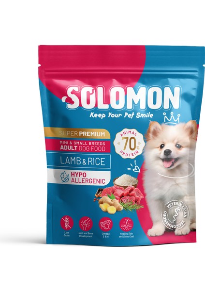 Yetişkin Küçük Irk Kuzu'lu Süper Premium Köpek Maması 1,5 kg Hipoalerjenik - Düşük Tahıllı