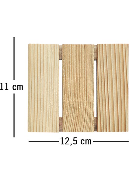 Ahşap Bardak Altlığı 3' Lü Fincan,bardak,kupa,mum Altlığı