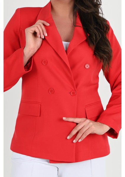 Kadın Astarlı Büyük Beden Blazer Ceket 0101-1 fiyatları