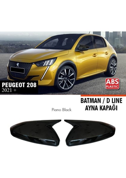 Nam Tuning Peugeot 208 Batman Yarasa Ayna Kapağı Piano Black 2021+