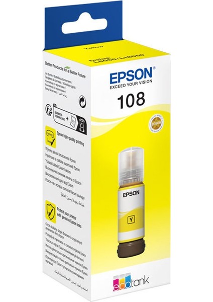 T09C44 108 Yellow Sarı Şişe Mürekkep T09C44A L18050-L8050
