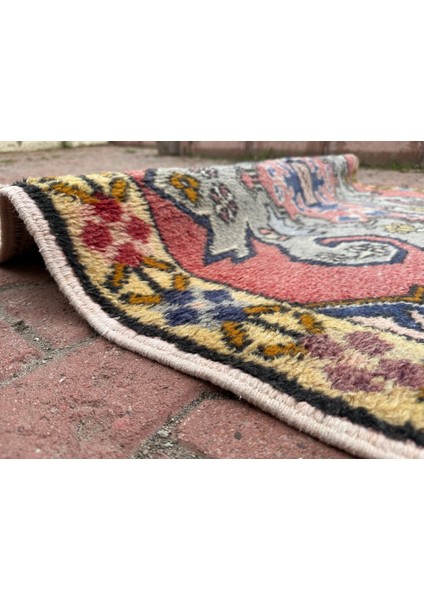 139X230 cm Eski El Dokuma Büyük Yün Anadolu Kilim