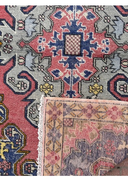 139X230 cm Eski El Dokuma Büyük Yün Anadolu Kilim