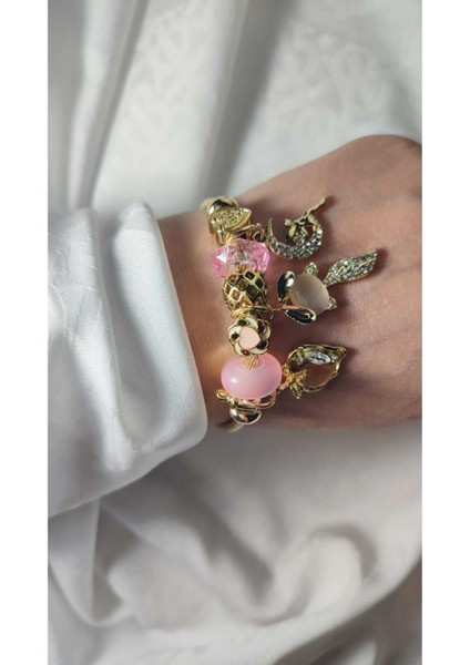 Tekno Trust 22 Ayar Bileklik Pandorsb Taşlı 316L Altın Kaplama Hediye Paketi Altın Çelik Zirkon Taş Garantisiz fiyatları