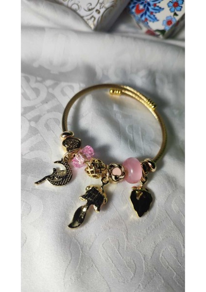 Tekno Trust 22 Ayar Bileklik Pandorsb Taşlı 316L Altın Kaplama Hediye Paketi Altın Çelik Zirkon Taş Garantisiz fırsatları