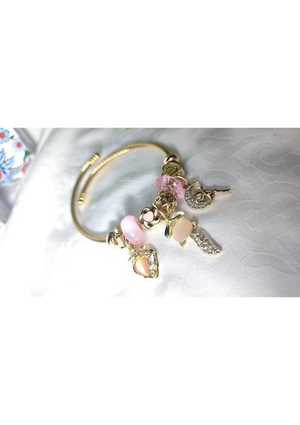 Tekno Trust 22 Ayar Bileklik Pandorsb Taşlı 316L Altın Kaplama Hediye Paketi Altın Çelik Zirkon Taş Garantisiz indirimleri