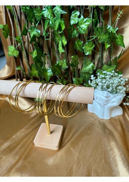 Tekno Trust Altın Yüksek Kalite 3’lü Büyük Boy Çelik Ajda Model Bilezik Zirkon Taş Paslanmaz Çelik fırsatları