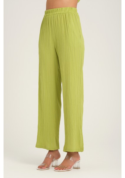 Açık Omuzlu Crop ve Pantolon Müslin Takım indirimleri