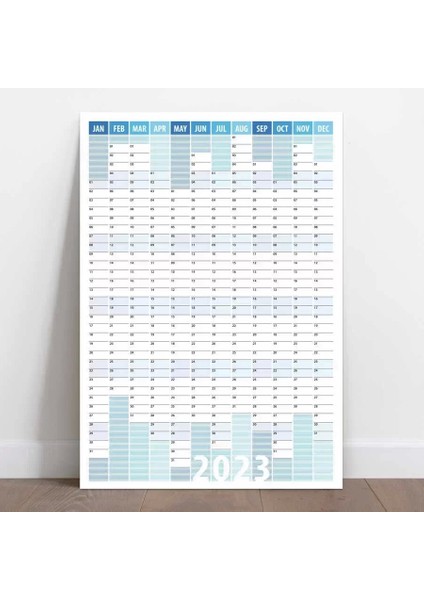 2025 Yıllık Planlayıcı Duvar Takvim Mavi Çizgili Yearly Wall Planner fiyatları