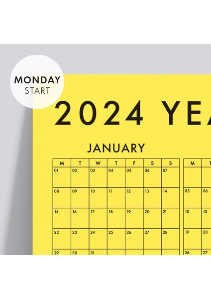 Sarı Renk 2025 Yıllık Planlayıcı Duvar Takvimi, 2025 Takvim, Yıllık Plan, Aylık Planlayıcı fiyatları