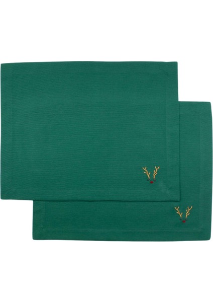 Geyik İşlemeli İkili Amerikan Servisi