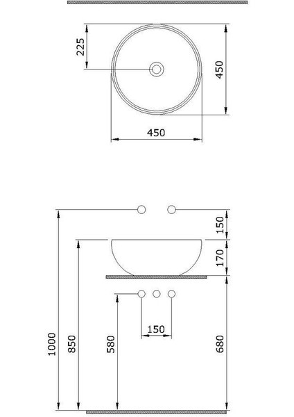 Venezia Parlak Altın Çanak Lavabo 1119-402-0125 fiyatları