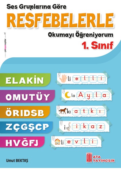 1.sınıf Hazırlık Evde Çalışma Yaprakları + Resfebelerle Okumayı Öğreniyorum