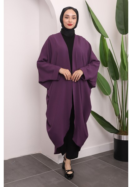 Mor Kol Detaylı Salaş Kimono