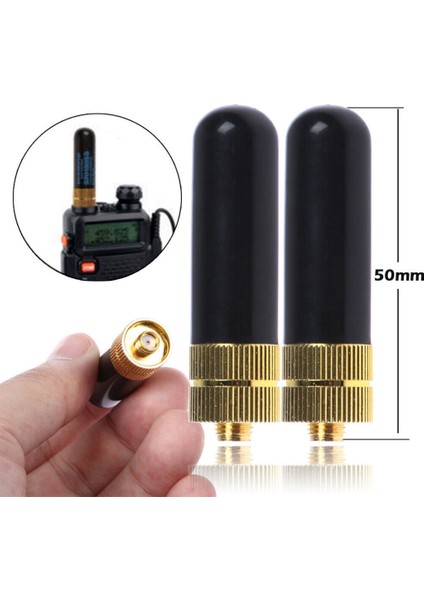 5cm Universal Dual Band Kısa Telsiz Anteni-Dişi Uv-82 Uv-K5 K6 ..