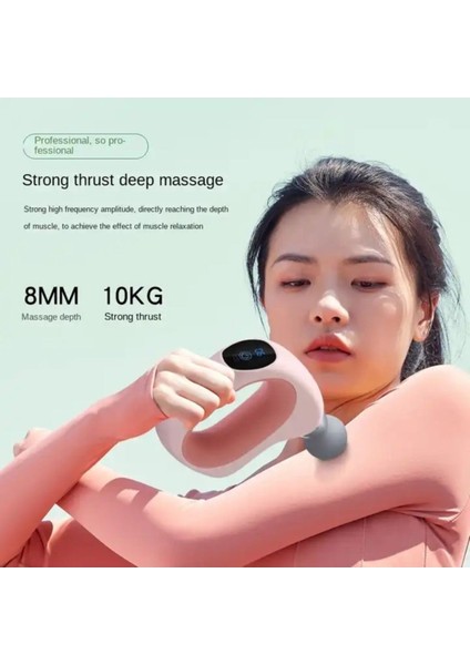 Pembe Yeni Model 20W Derin Doku Mini El Masaj Tabancası 4 Başlık Spor Tabancası fiyatları