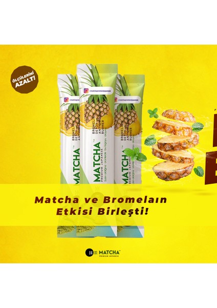 Premium Japanese Matcha & Bromelain Limon Aromalı Detox Burner Form Çayı 1 Kutu