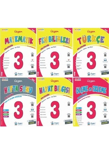 3.Sınıf Matematik Yolculuğu - Fen Bilimleri Yolculuğu - Türkçe Yolculuğu 6'lı Set