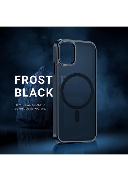 MTK Moveteck Apple iPhone 11 Pro Max Kılıf Arkası Mat Magsafe Wireless Şarj Destekli Koruyucu Kapak