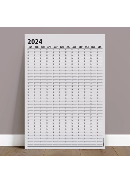 Gri Renk 2025 Yıllık Planlama Takvim, 2025 Yılı Duvar Takvimi, Yıllık Planlayıcı fiyatları