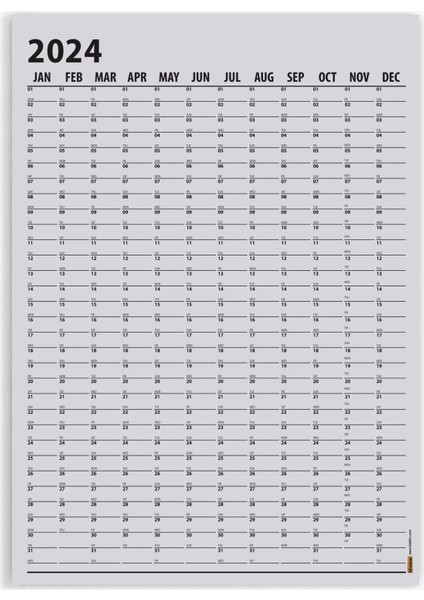 Gri Renk 2025 Yıllık Planlama Takvim, 2025 Yılı Duvar Takvimi, Yıllık Planlayıcı indirimleri