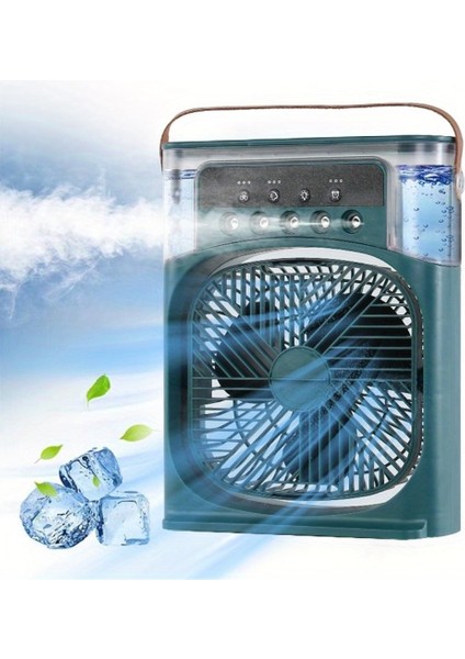 Hava Nemlendirici Buhar Makinesi Su Soğutmalı Vantilatör Yeşil