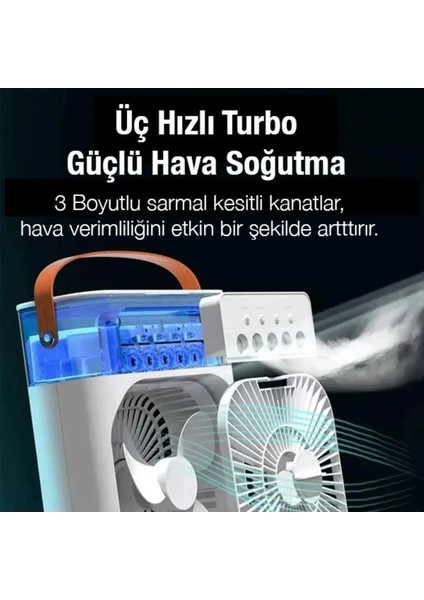 Hava Nemlendirici Buhar Makinesi Su Soğutmalı Vantilatör Yeşil indirimleri