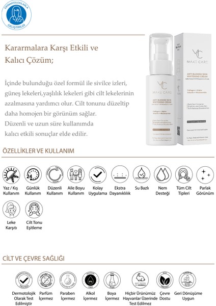 Cilt Leke Karşıtı, Krem 60 ml