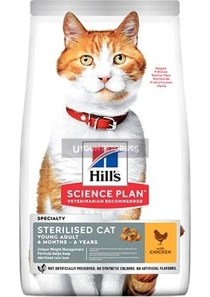 Young Adult Sterilised Tavuklu Kısırlaştırılmış Yetişkin Kedi Maması 1,5 kg (Açık)